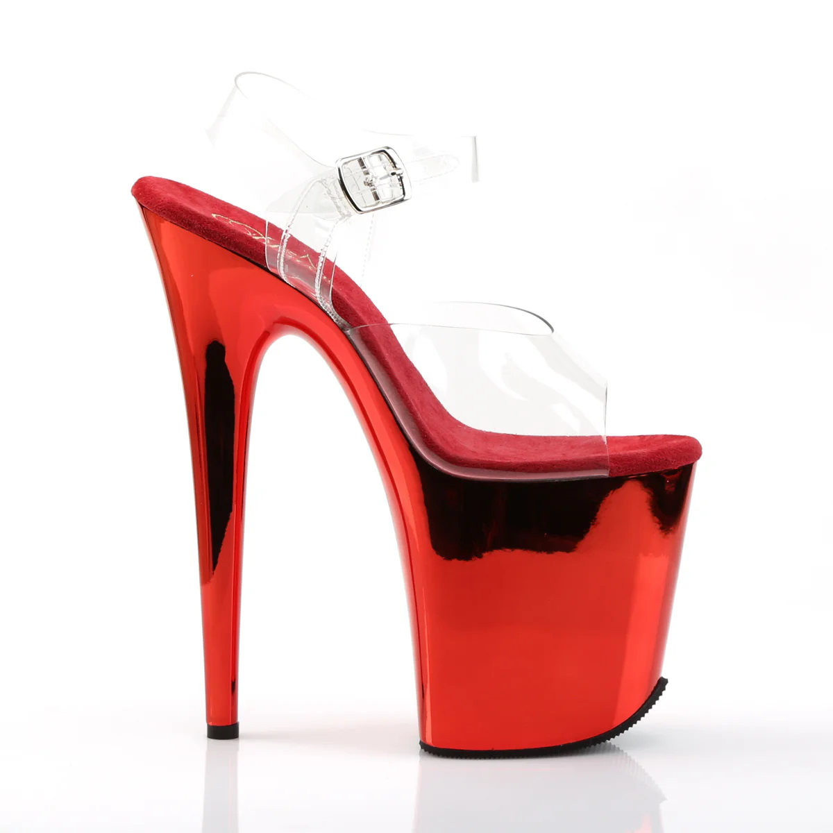 Red 8 Inch Exotic Dancing Platform Shoes - Pleaser FLAMINGO-808 - Image 5