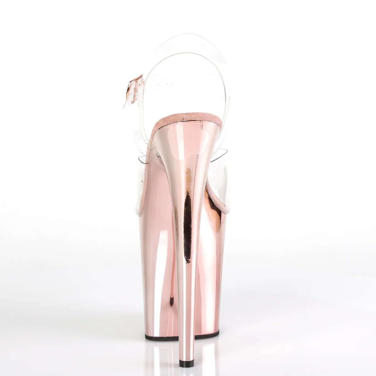 Rose Gold Chrome 8 Inch Pole Dance Platform Shoes - Pleaser FLAMINGO-808 - Image 4