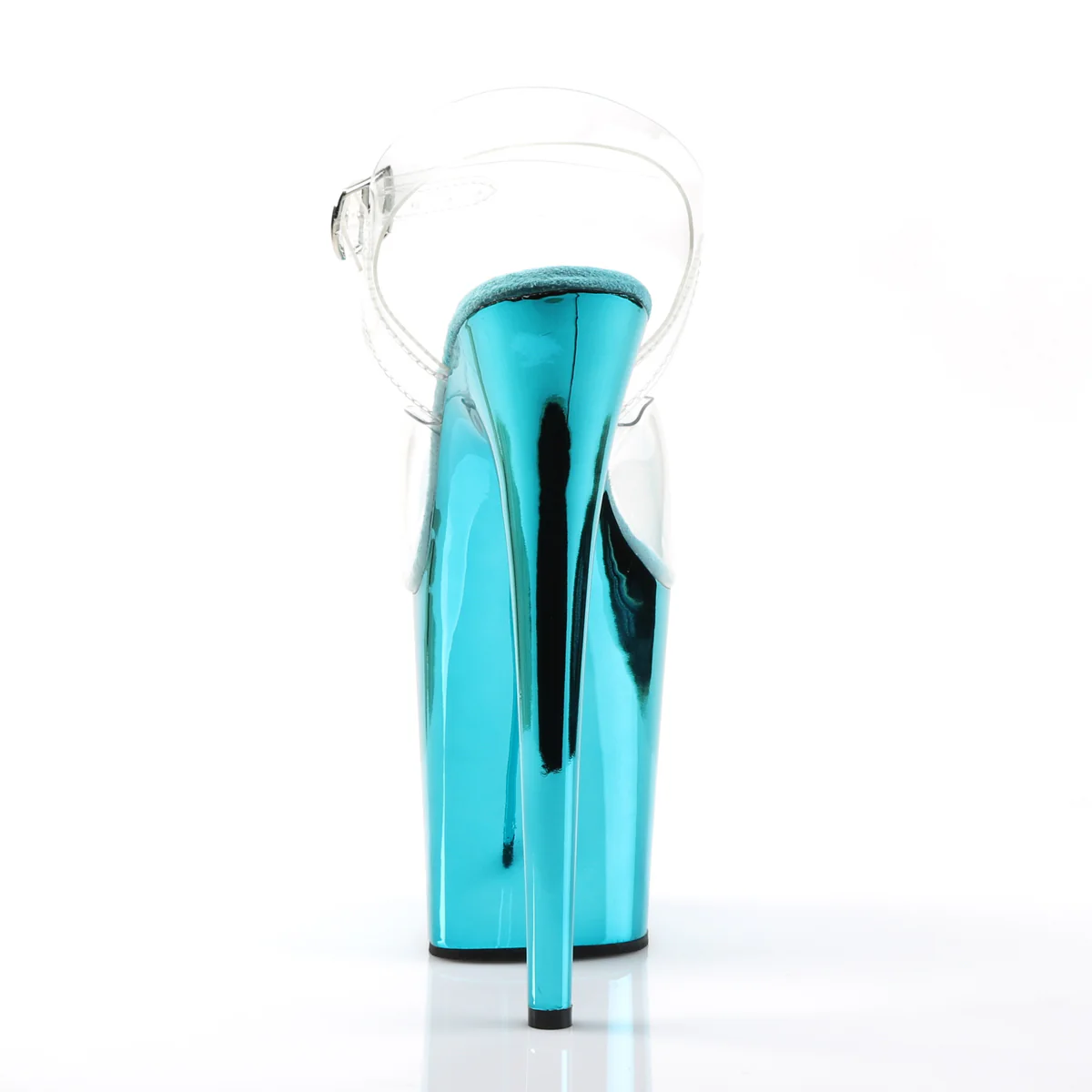 Turquoise  Chrome 8 Inch Pole Heels Platform Shoes -  Pleaser FLAMINGO-808 - Image 4
