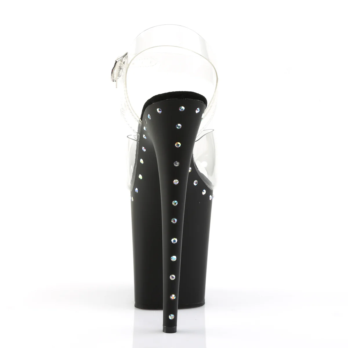 Clear Black 8 Inch Exotic Dancer Platform Shoes - Pleaser FLAMINGO-808ABLS - Image 4