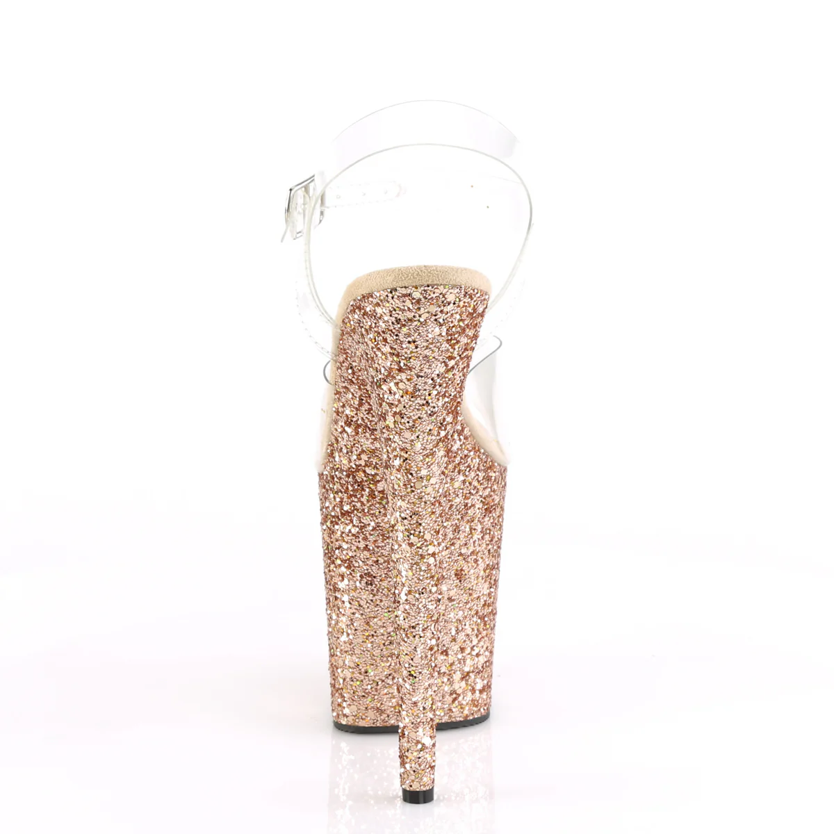 Rose Gold Glitter 8 Inch Exotic Dancer Platform Shoes -  Pleaser FLAMINGO-808LG - Image 4