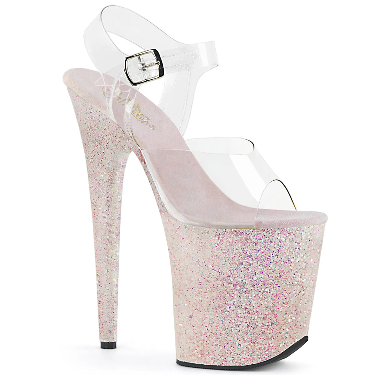 Opal Glitter 8 Inch Pole Dancing Platform Shoes - Pleaser FLAMINGO-808LG - Image 6