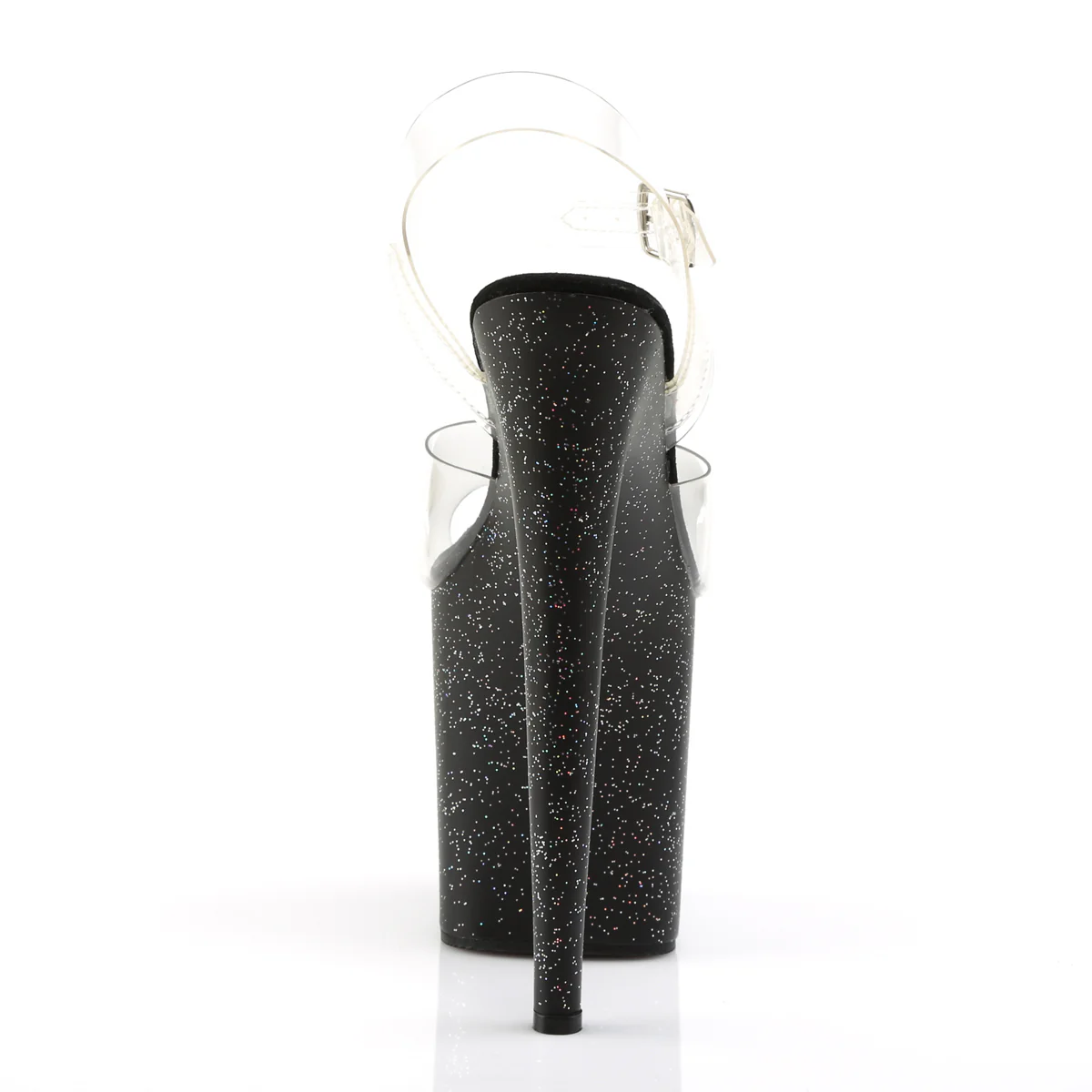 Clear Black 8 Inch Pole Dance Platform Shoes - Pleaser FLAMINGO-808MG - Image 4