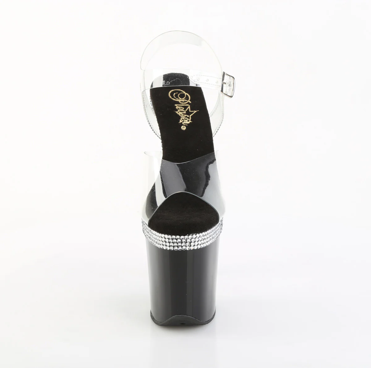 Clear Black 8 Inch Exotic Dance Platform Shoes - Pleaser FLAMINGO-808MLS - Image 2