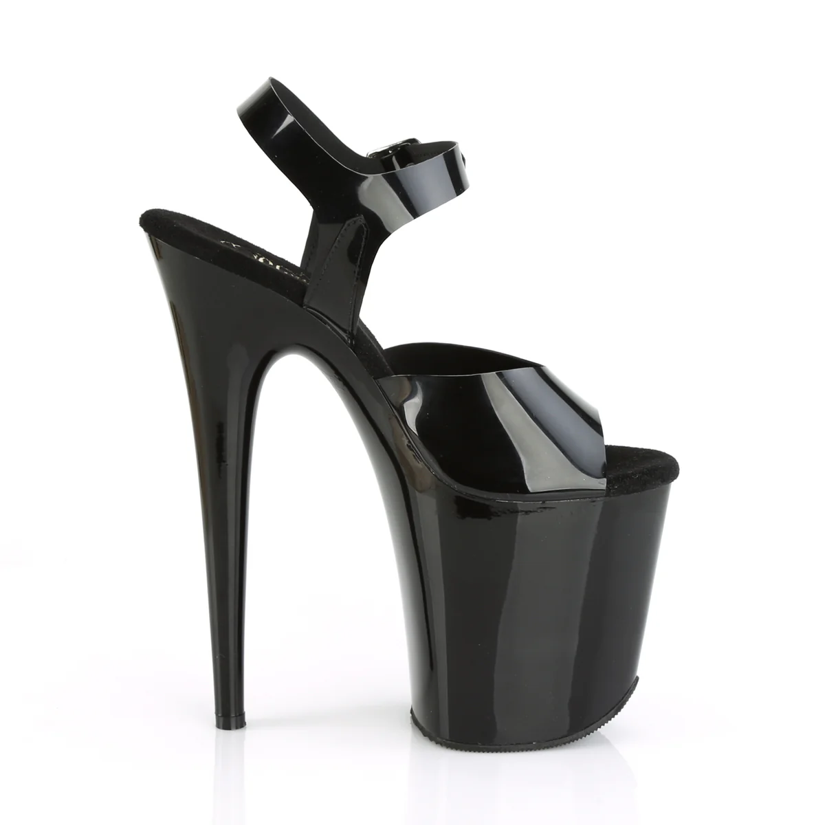 Black 8 Inch Pole Dance Platform Shoes - Pleaser FLAMINGO-808N - Image 5