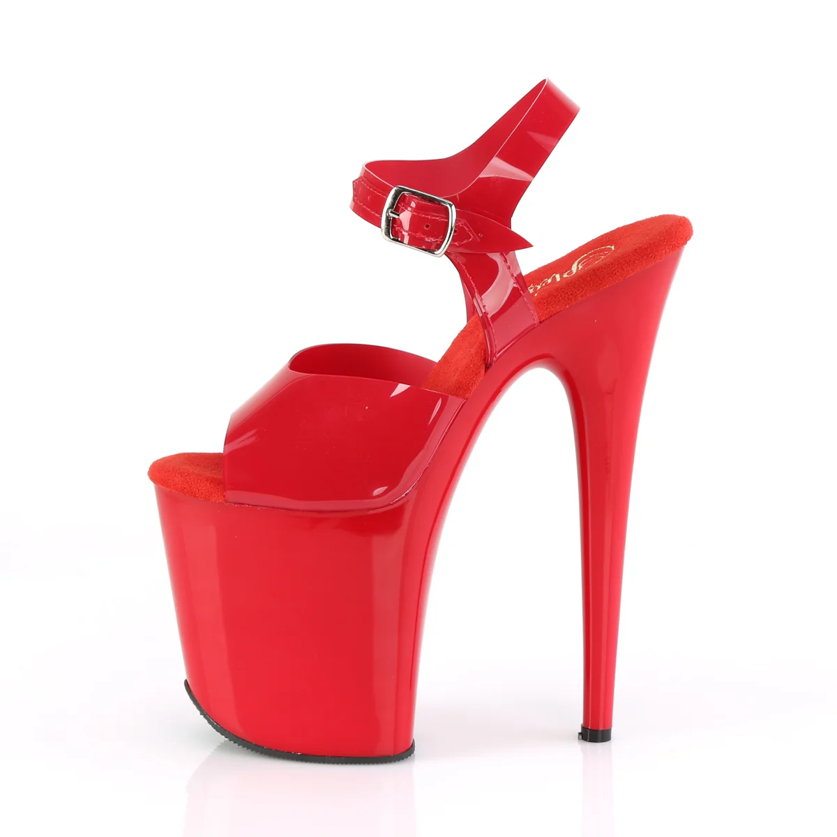 Red 8 Inch Pole Dancing Platform Shoes - Pleaser FLAMINGO-808N - Image 3