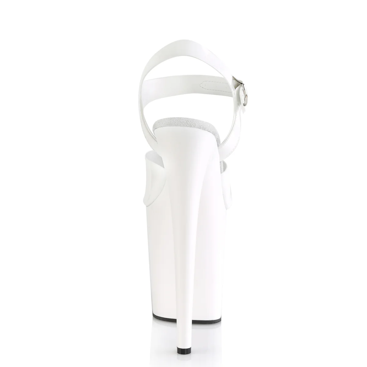 White 8 Inch Platform Sexy Pole Heels - Pleaser FLAMINGO-808N - Image 4