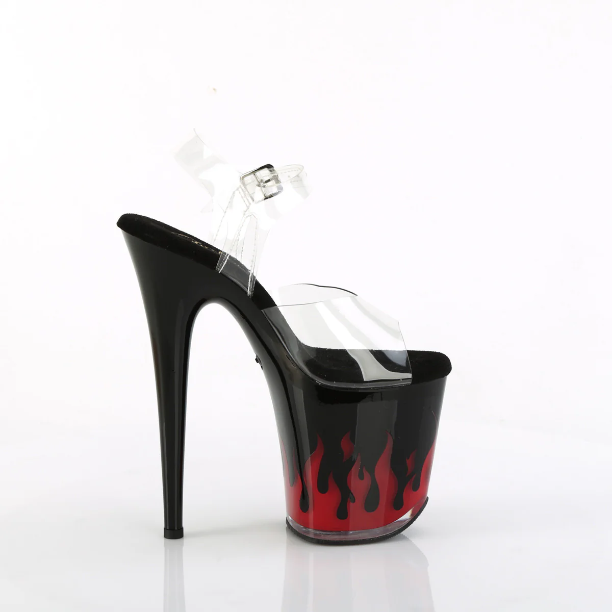 Black Red 8 Inch Sexy Platform Pole Heels -  Pleaser FLAMINGO-808NLFL - Image 5