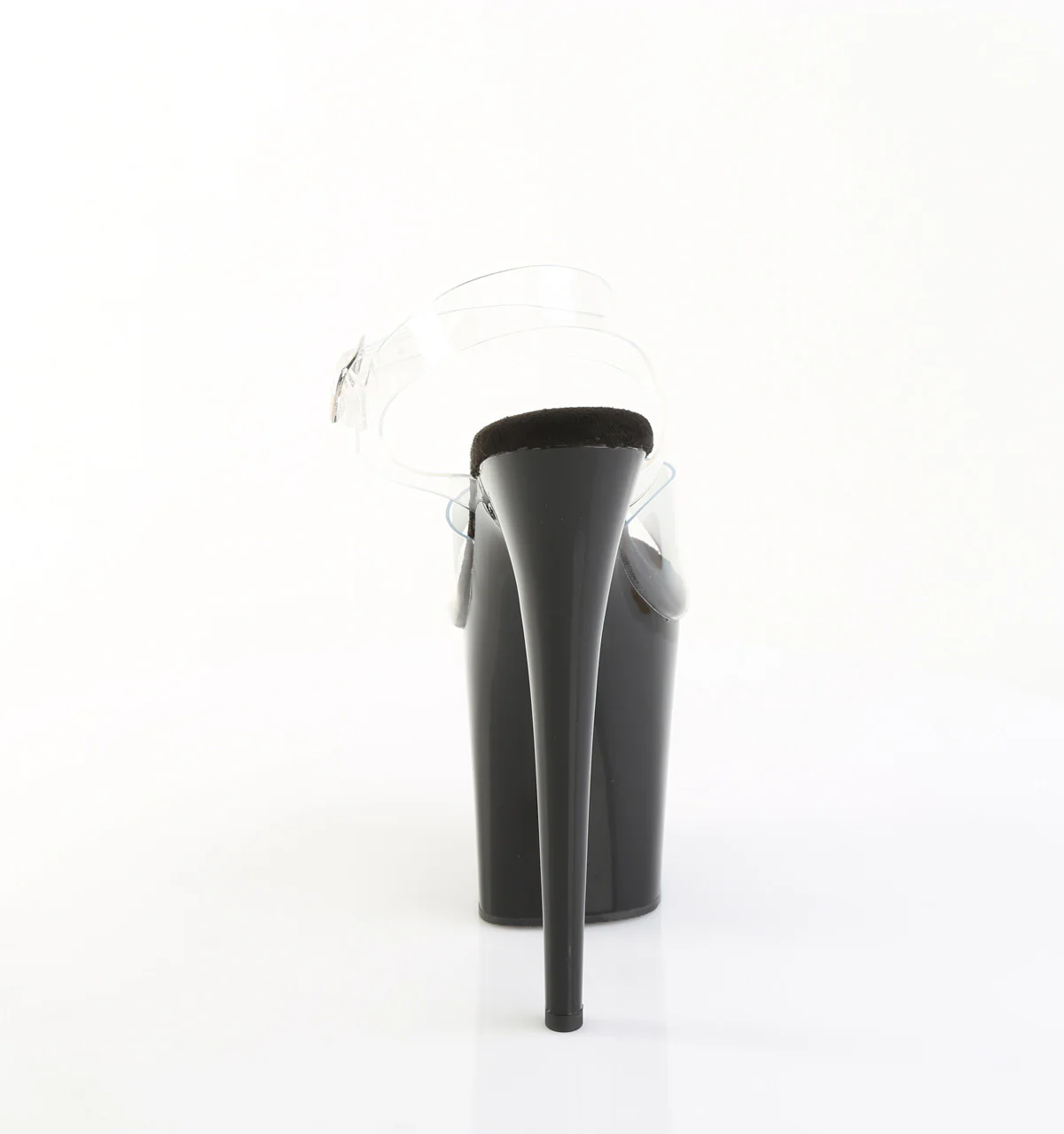 Clear Black 8 Inch High Dancers Pole Heels - Pleaser FLAMINGO-808PREM - Image 4