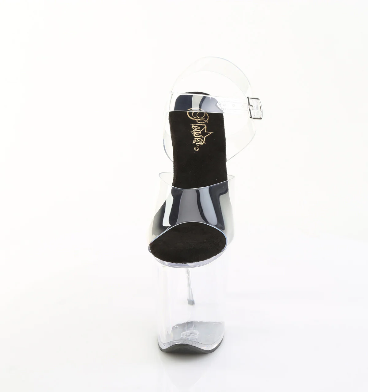 Clear Black 8 Inch Platform Dancer Pole Heels - Pleaser FLAMINGO-808PREM - Image 2