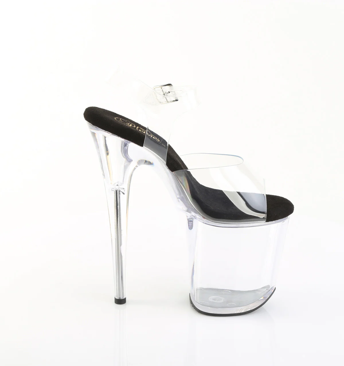 Clear Black 8 Inch Platform Dancer Pole Heels - Pleaser FLAMINGO-808PREM - Image 5