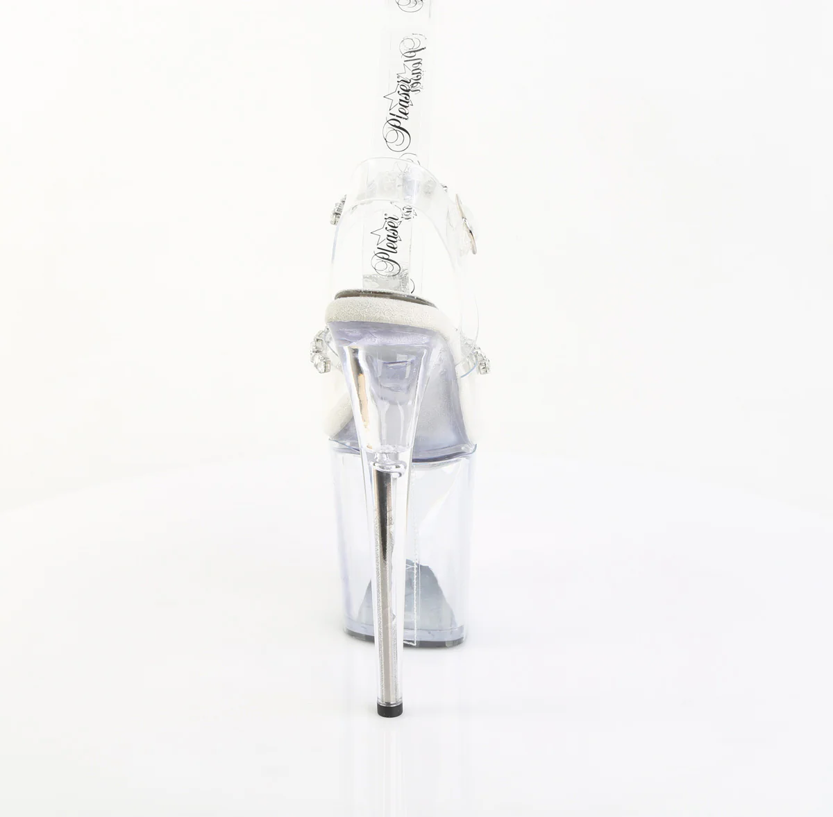 Clear 8 Inch Sexy Platform Pole Heels - Pleaser FLAMINGO-808PREM-STN - Image 4