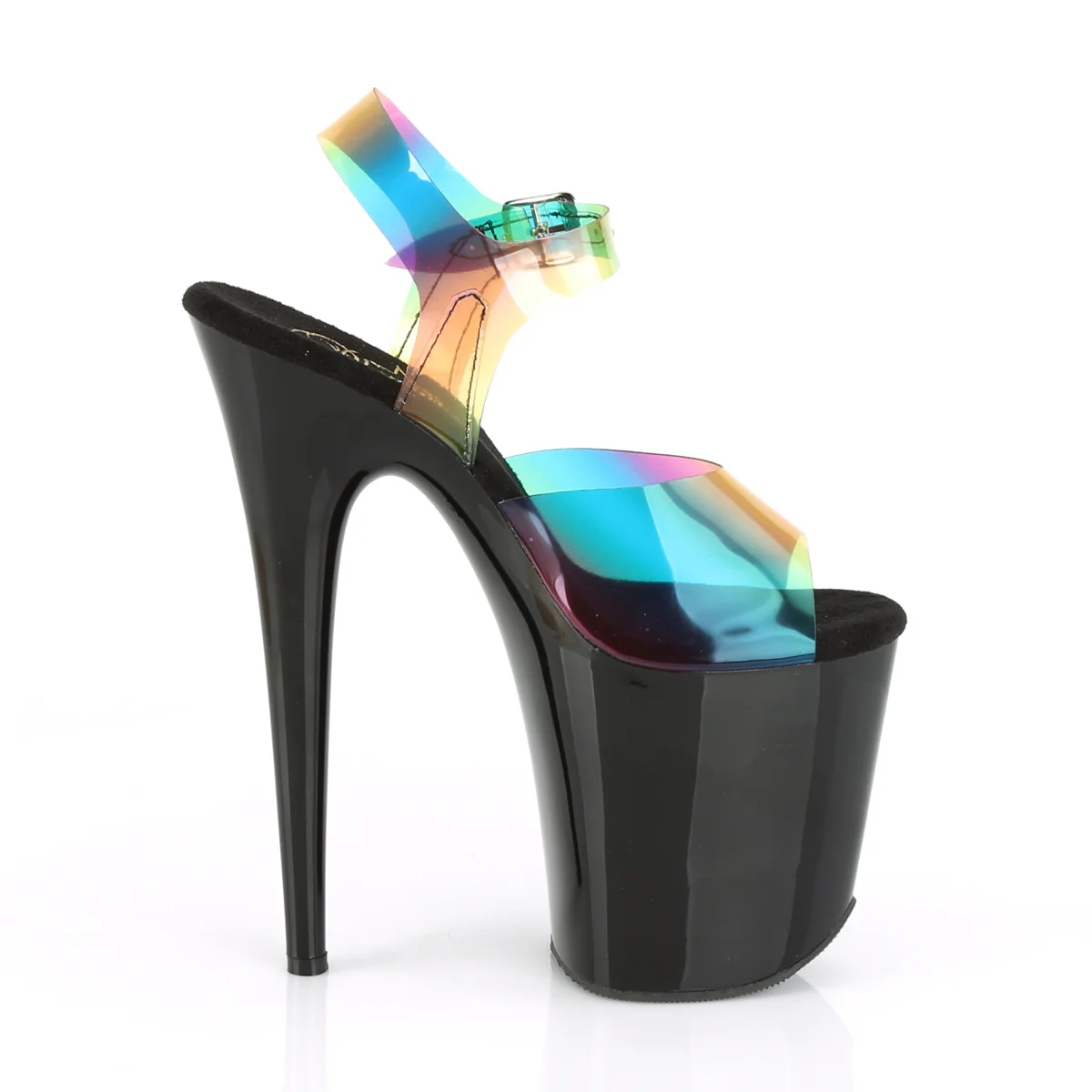 Rainbow 8 Inch Performance High Pole Heels - Pleaser FLAMINGO-808RB - Image 5