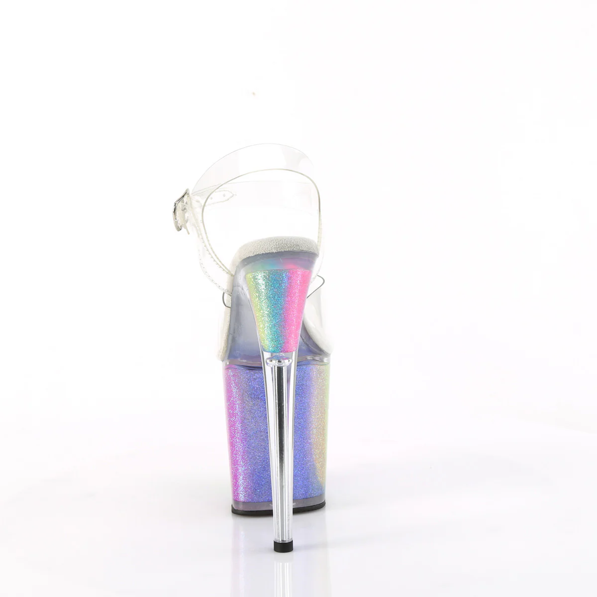 Rainbow Glitter 8 Inch Sexy Platform Pole Heels - Pleaser FLAMINGO-808RG-01 - Image 4