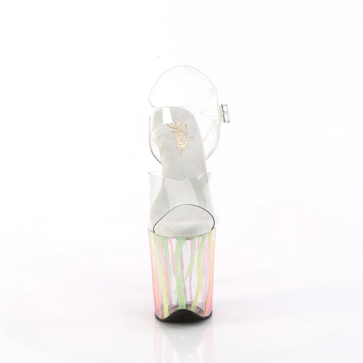 Rainbow Glitter 8 Inch Platform Dancer Pole Heels -  Pleaser FLAMINGO-808RG-03 - Image 2