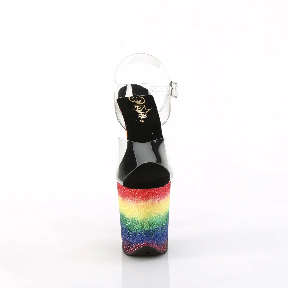 Rainbow Glitter 8 Inch High Dancers Pole Heels - Pleaser FLAMINGO-808RG-04 - Image 2