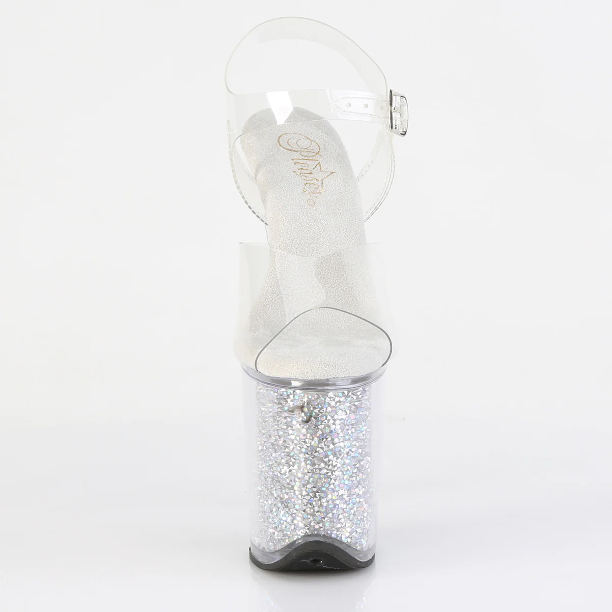 Clear Bling 8 Inch Performance High Pole Heels - Pleaser FLAMINGO-808RSI - Image 2