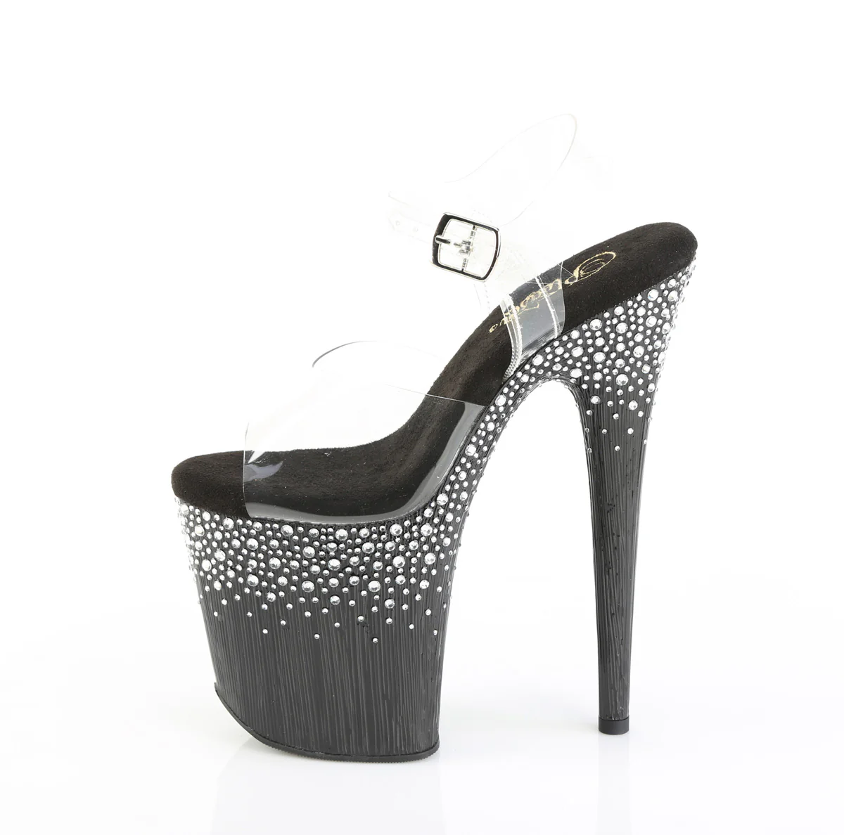 Clear Black 8 Inch Sexy Platform Pole Heels -  Pleaser FLAMINGO-808SPKL-02 - Image 3