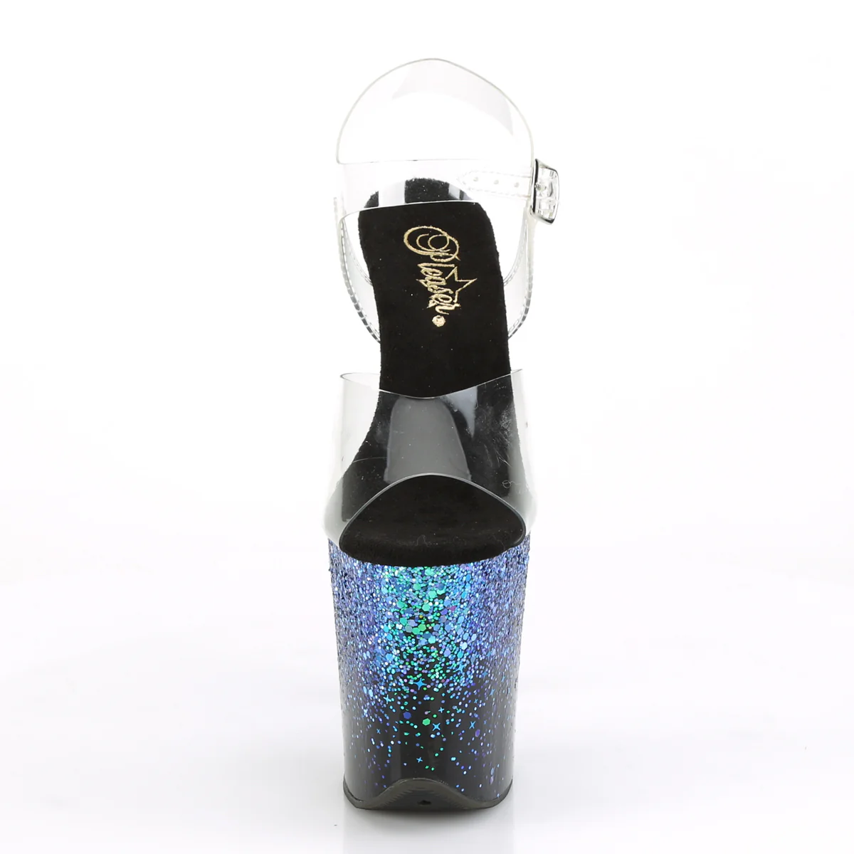 Clear Black 8 Inch Platform Dancer Pole Heels -  Pleaser FLAMINGO-808SS - Image 2