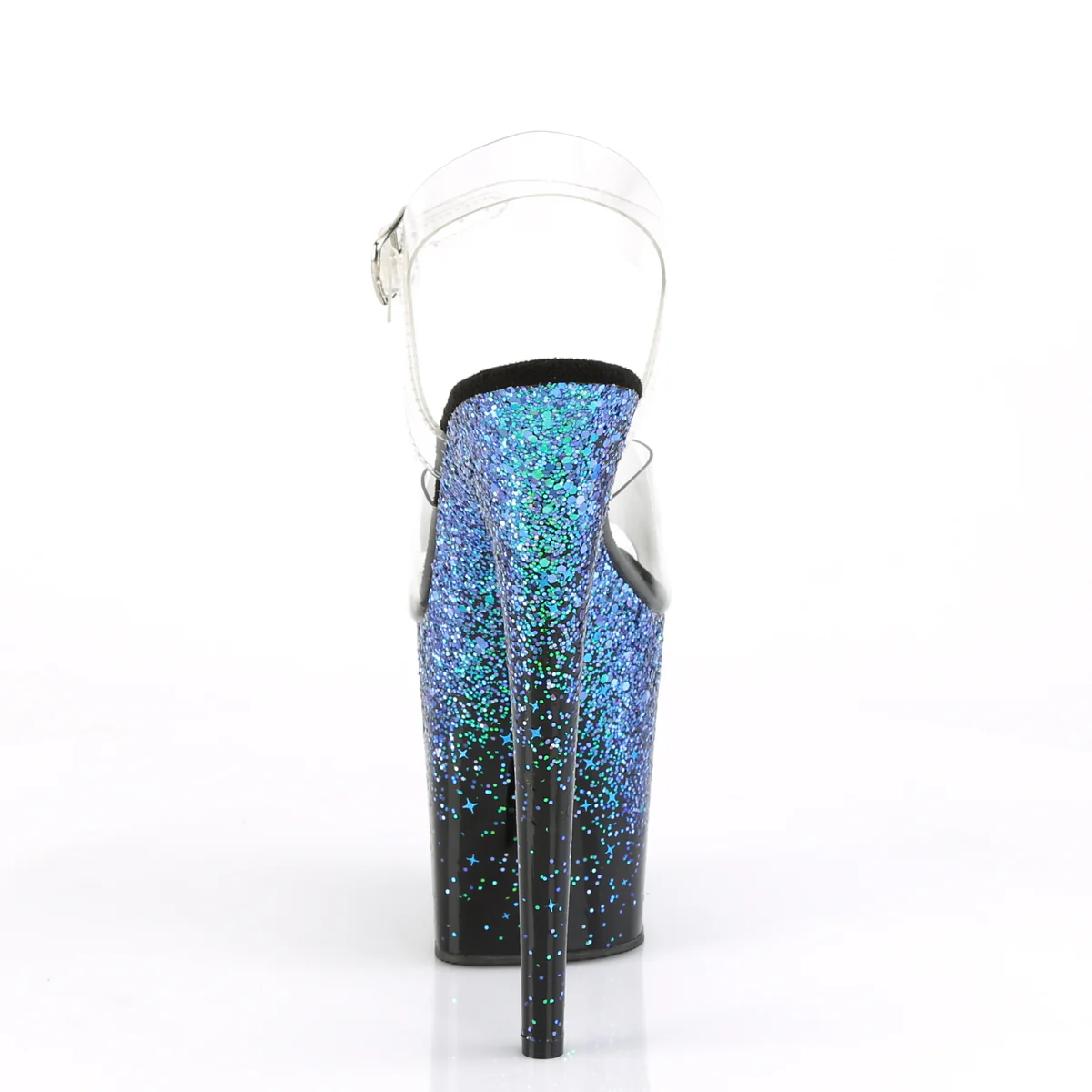 Clear Black 8 Inch Platform Dancer Pole Heels -  Pleaser FLAMINGO-808SS - Image 4