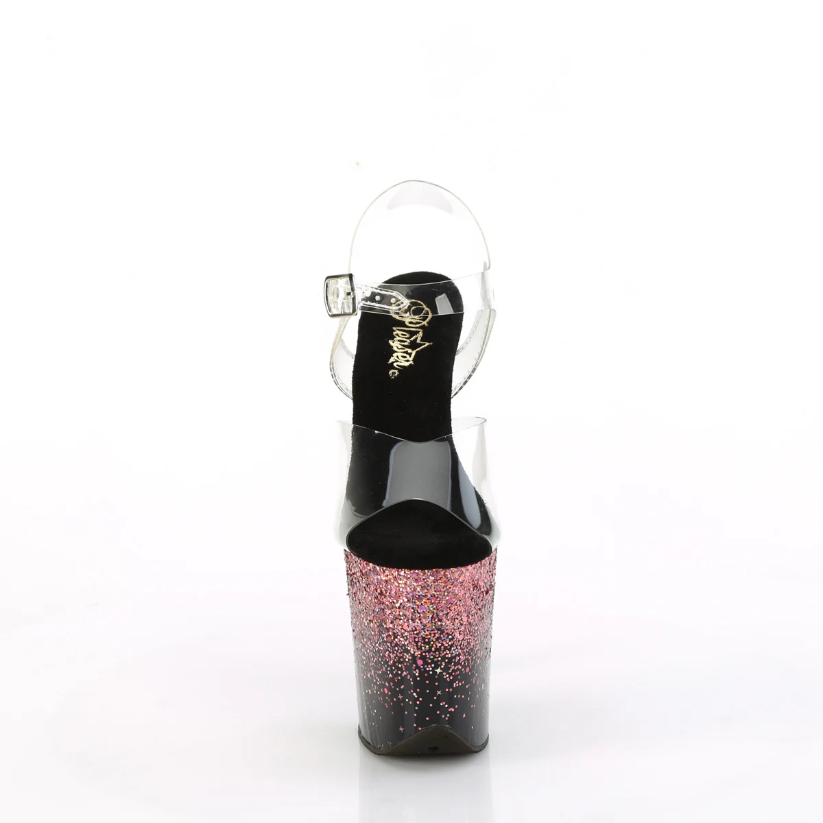 Pink Glitter 8 Inch High Dancers Pole Heels -  Pleaser FLAMINGO-808SS - Image 2