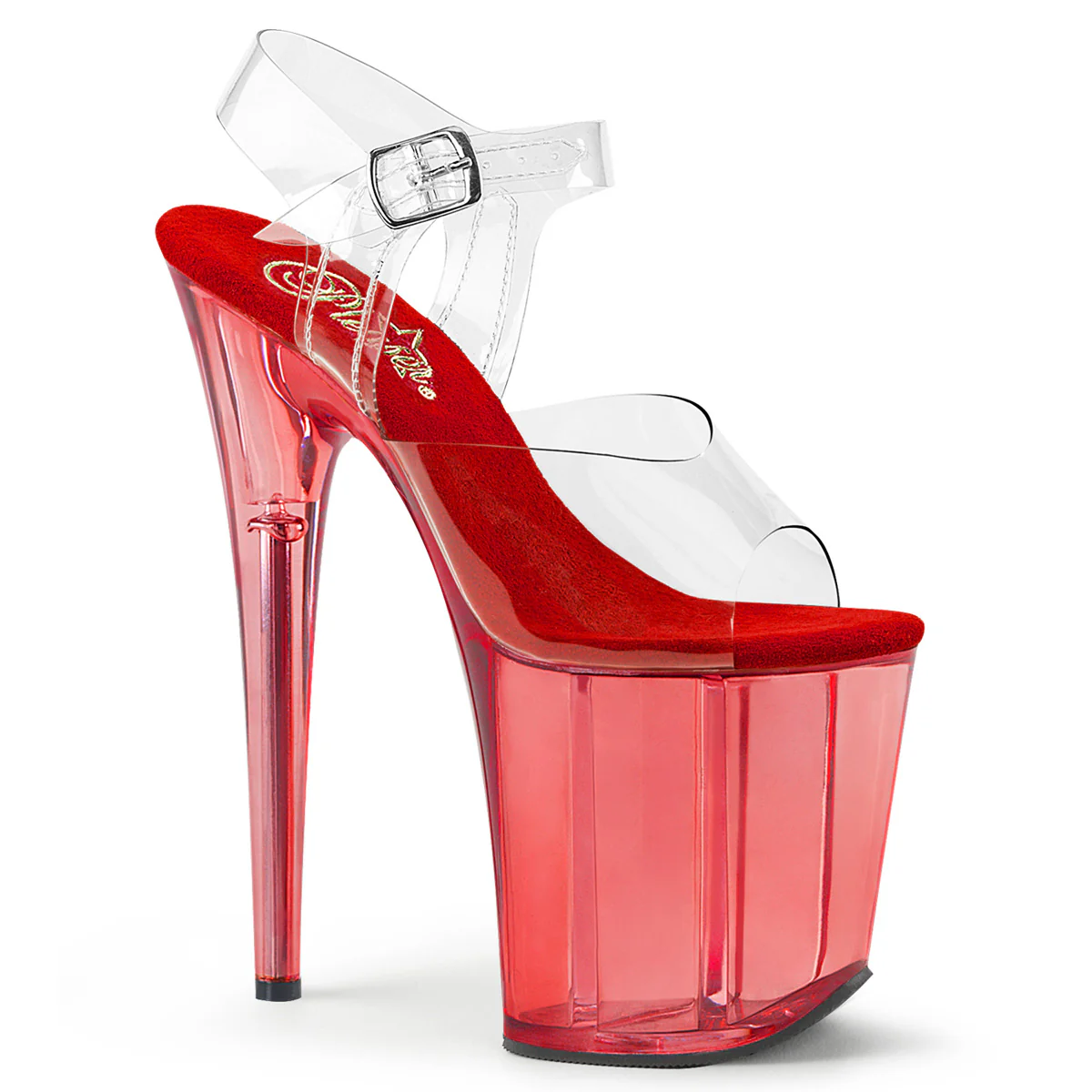 Red 8 Inch Platform Sexy Pole Heels - Pleaser FLAMINGO-808T - Image 6