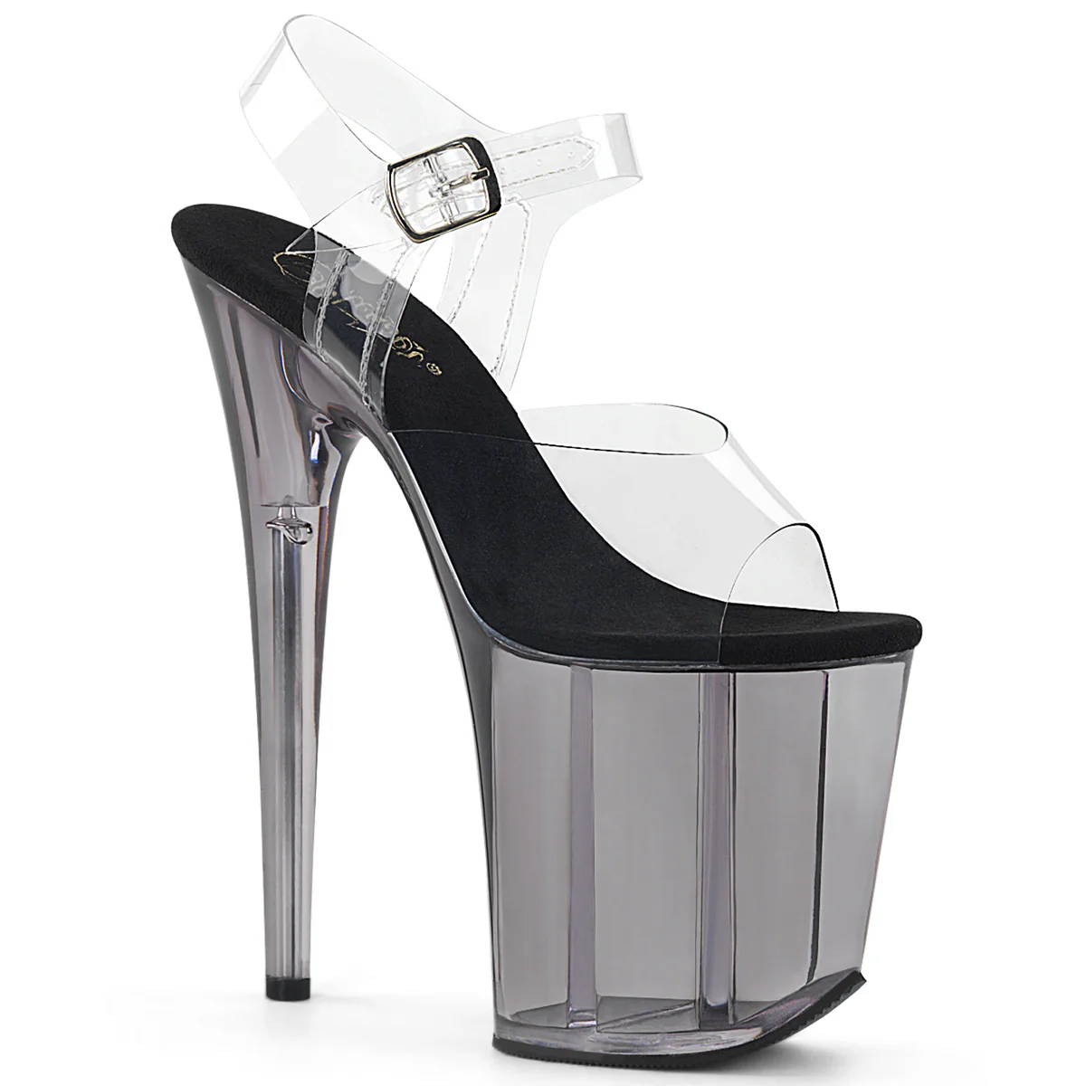 Clear Smoke 8 Inch Platform Dancer Pole Heels - Pleaser FLAMINGO-808T
