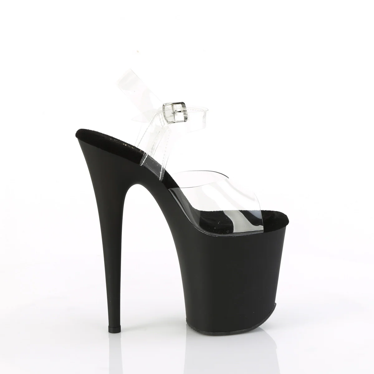 Clear Black 8 Inch Exotic Dancing Pole Heels -  Pleaser FLAMINGO-808TGRS - Image 5