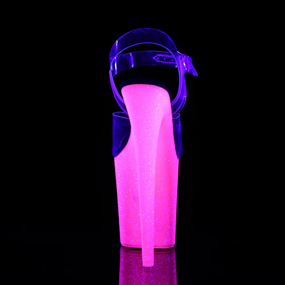Neon H. Pink 8 Inch Platform Sexy  Pole Heels -  Pleaser FLAMINGO-808UVG - Image 4
