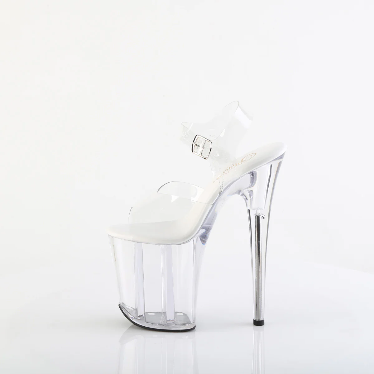 Clear 8 Inch Statement Dancer Pole Heels -  Pleaser FLAMINGO-808VL - Image 3