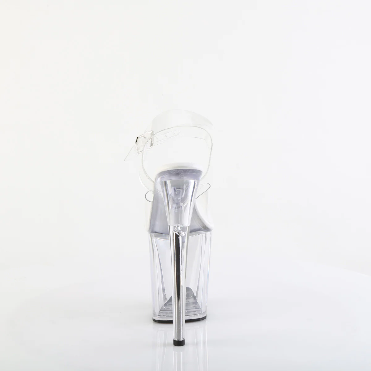 Clear 8 Inch Statement Dancer Pole Heels -  Pleaser FLAMINGO-808VL - Image 4