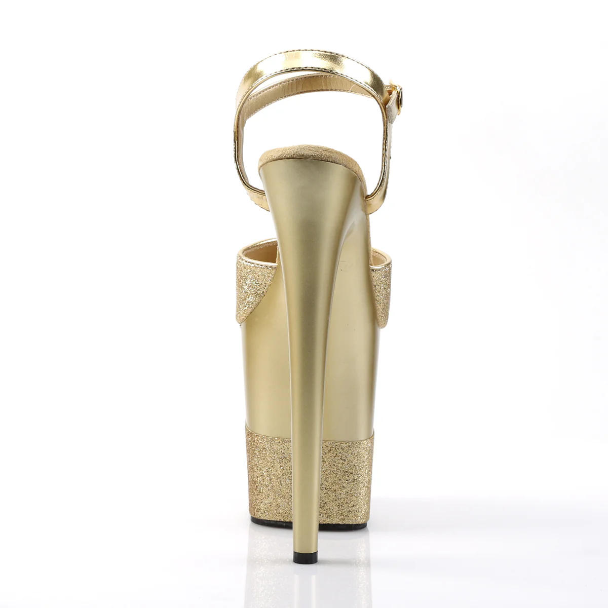 Gold Glitter 8 Inch Exotic Dancing Pole Heels -  Pleaser FLAMINGO-809-2G - Image 4