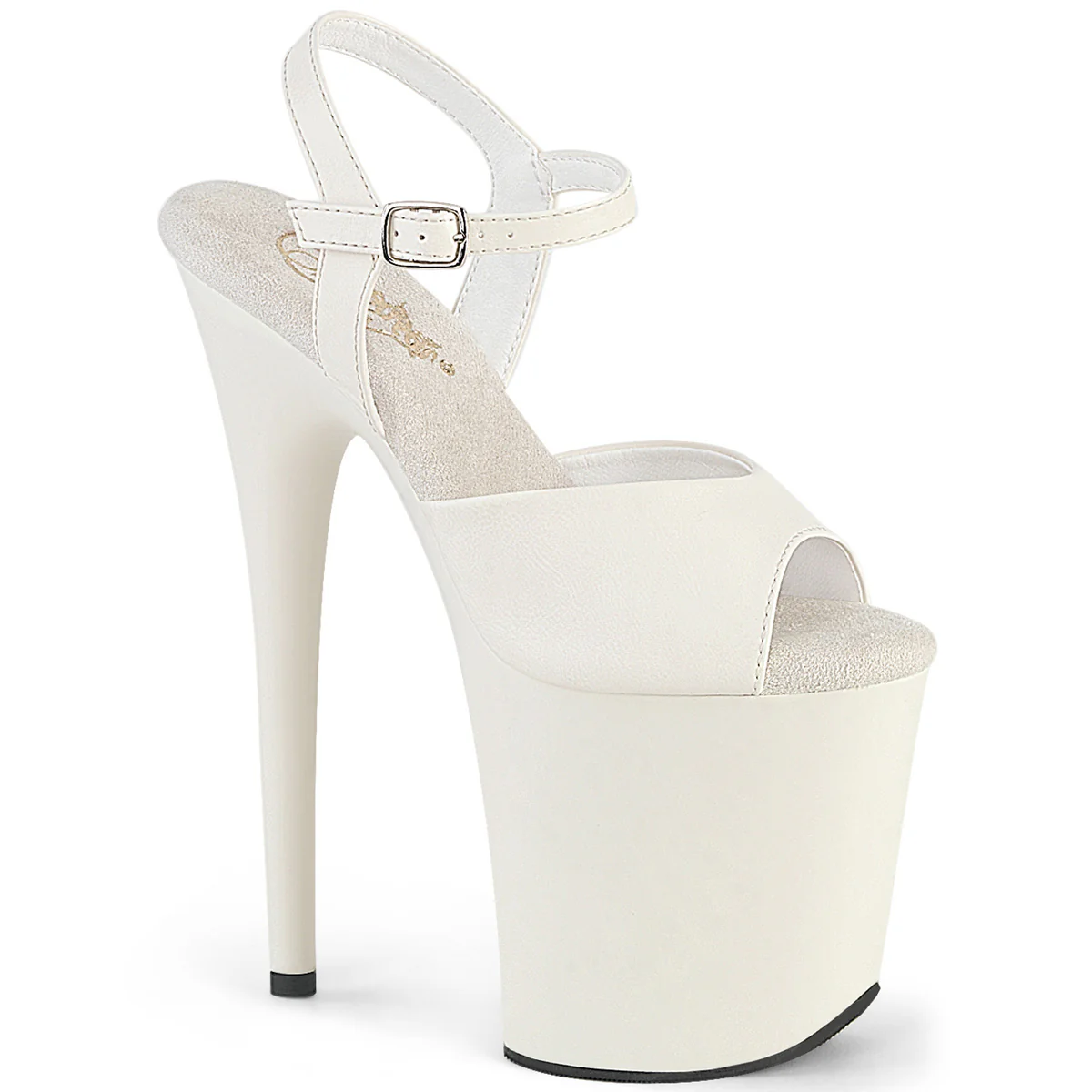 Off White 8 Inch Pole Dancer Dancing Heels -  Pleaser FLAMINGO-809