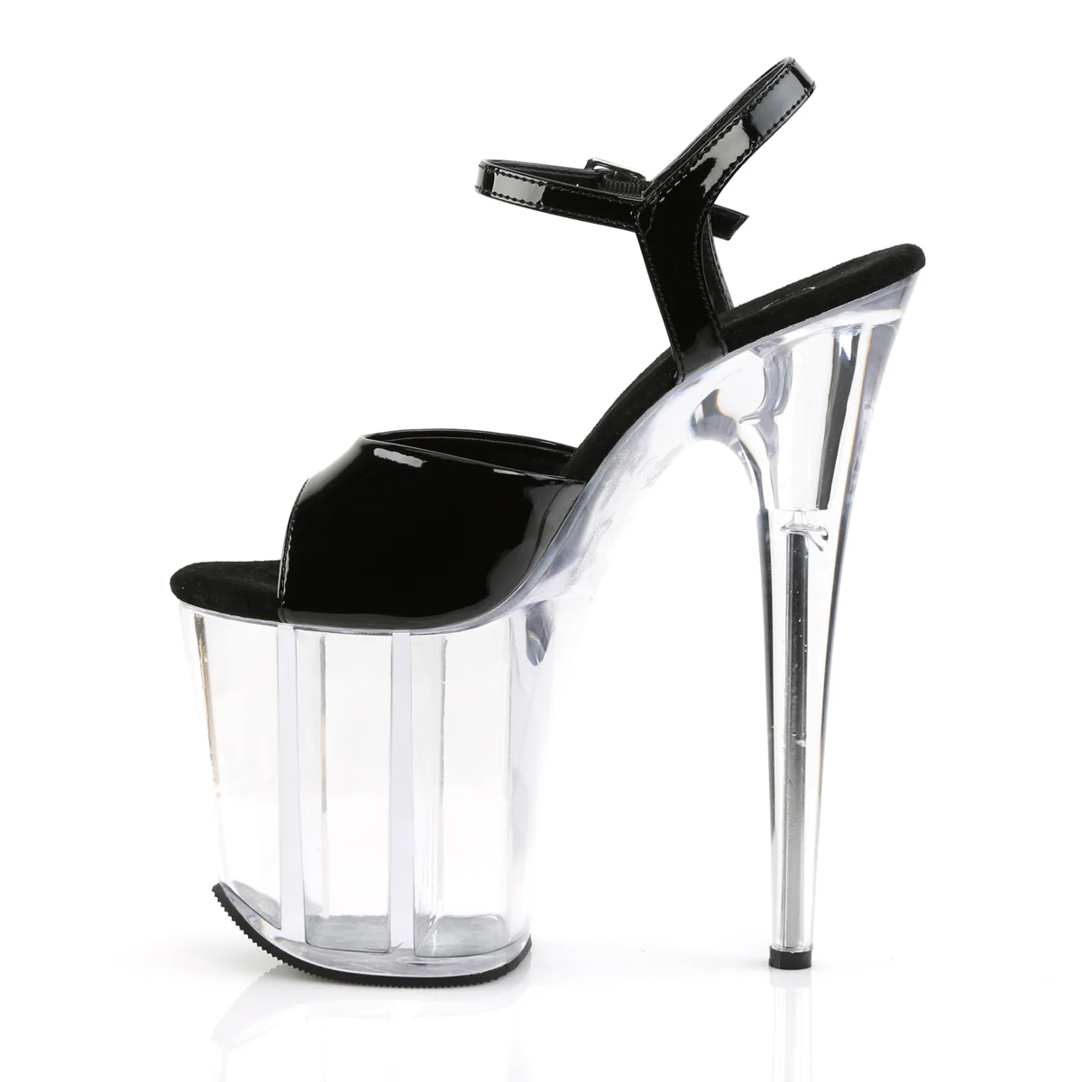 Black 8 Inch Sexy Platform Pole Heels - Pleaser FLAMINGO-809 - Image 3