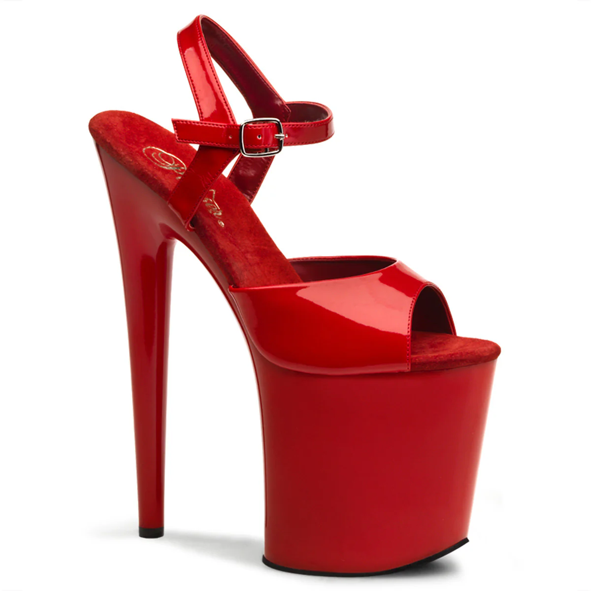 Red 8 Inch Sexy Pole Dancing Heels - Pleaser FLAMINGO-809 - Image 6