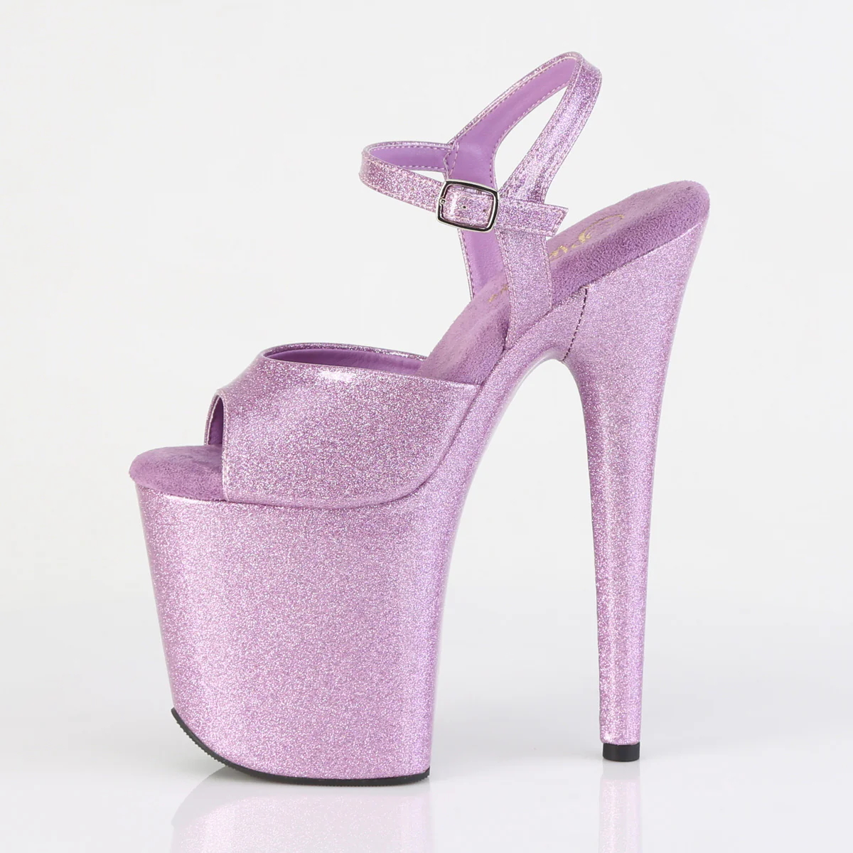 Lilac Glitter 8 Inch Dancer Platform Platform Shoes -  Pleaser FLAMINGO-809GP - Image 3