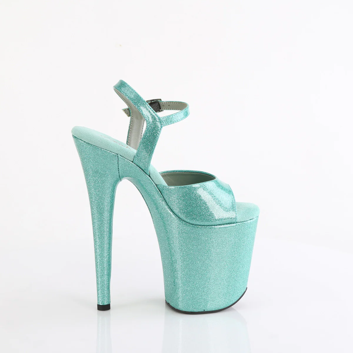 Aqua Glitter 8 Inch Strippers Dancing Heels - Pleaser FLAMINGO-809GP - Image 5