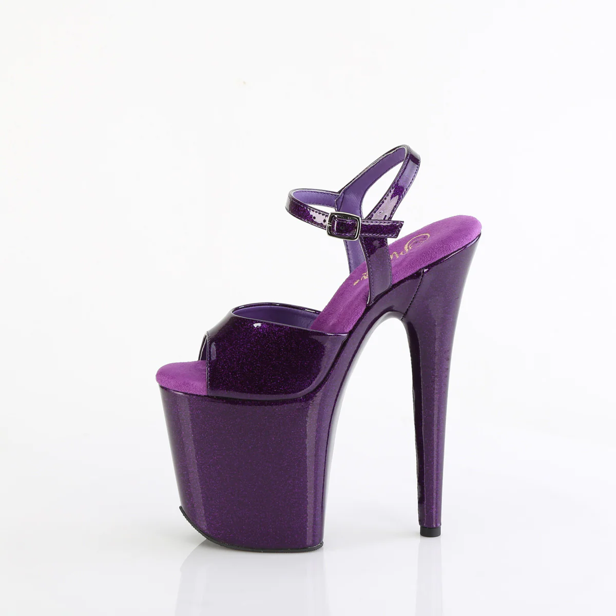 Purple Glitter 8 Inch Pole Dance Platform Shoes - Pleaser FLAMINGO-809GP - Image 3