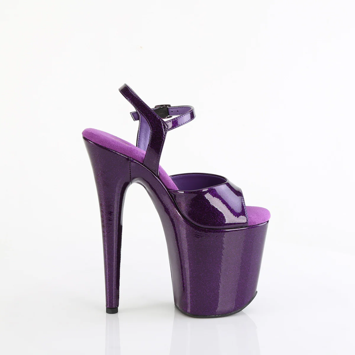 Purple Glitter 8 Inch Pole Dance Platform Shoes - Pleaser FLAMINGO-809GP - Image 5