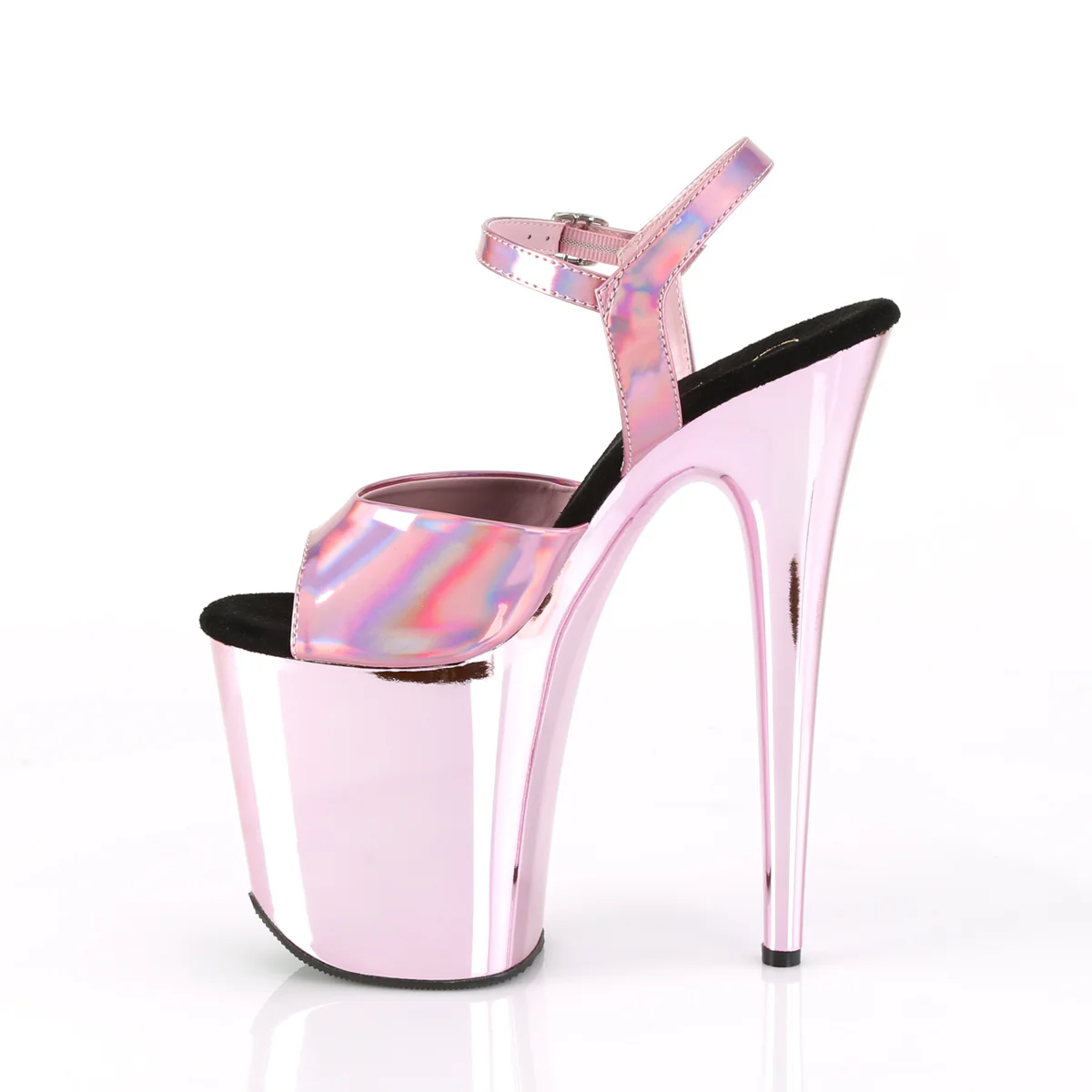 Baby Pink Holo 8 Inch Strippers Platform Shoes -  Pleaser FLAMINGO-809HG - Image 3