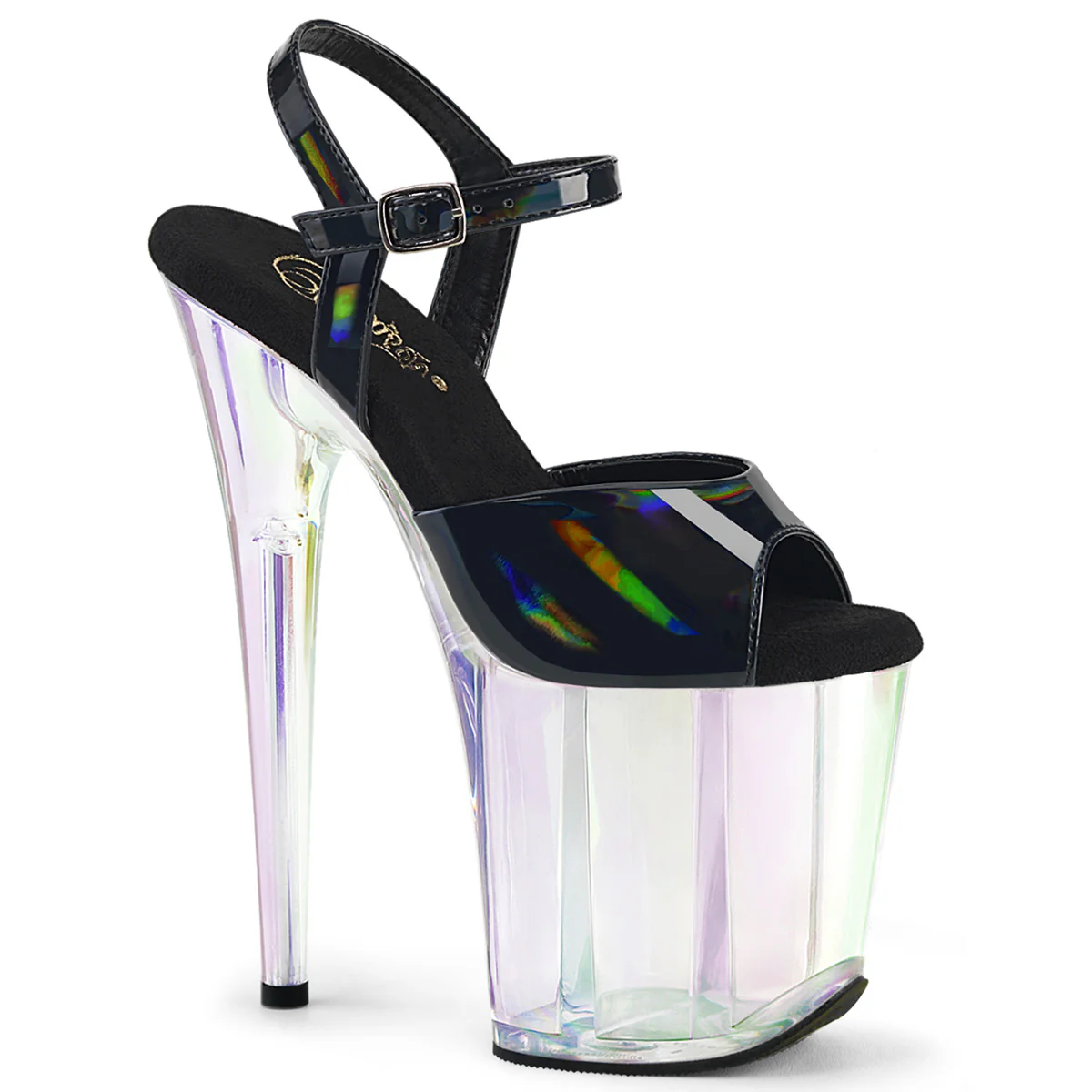 Black 8 Inch Pole Dance Platform Shoes - Pleaser FLAMINGO-809HT