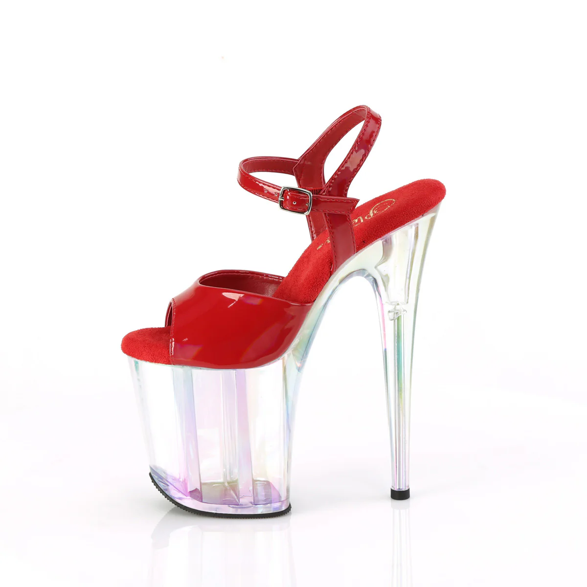 Red Holo 8 Inch Strippers Platform Shoes - Pleaser FLAMINGO-809HT - Image 3