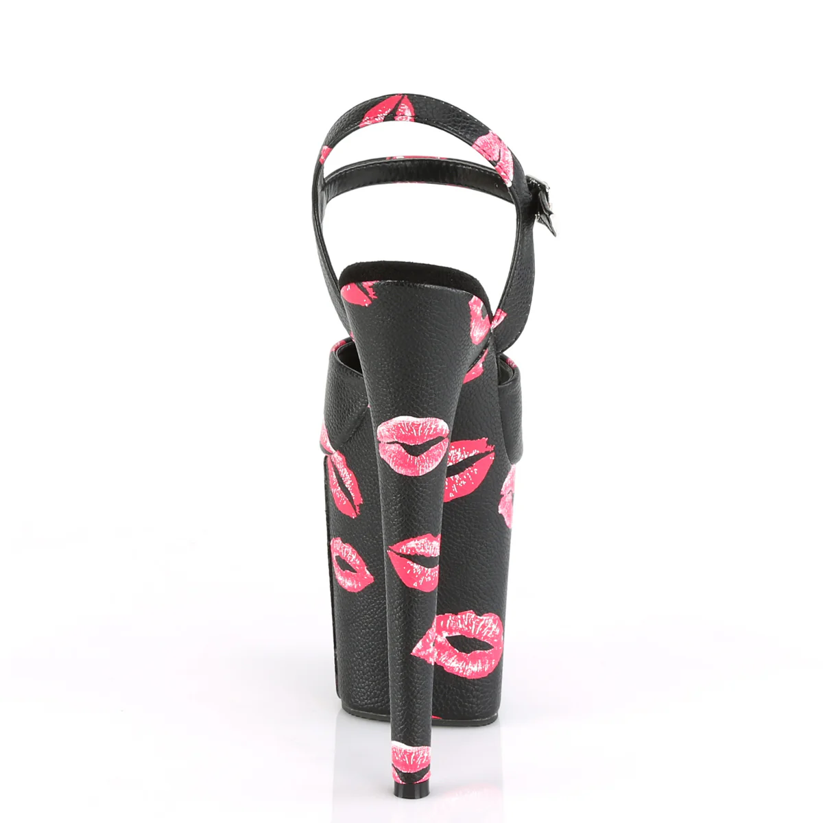 Black 8 Inch Pole Dance Platform Shoes - Pleaser FLAMINGO-809KISSES - Image 4