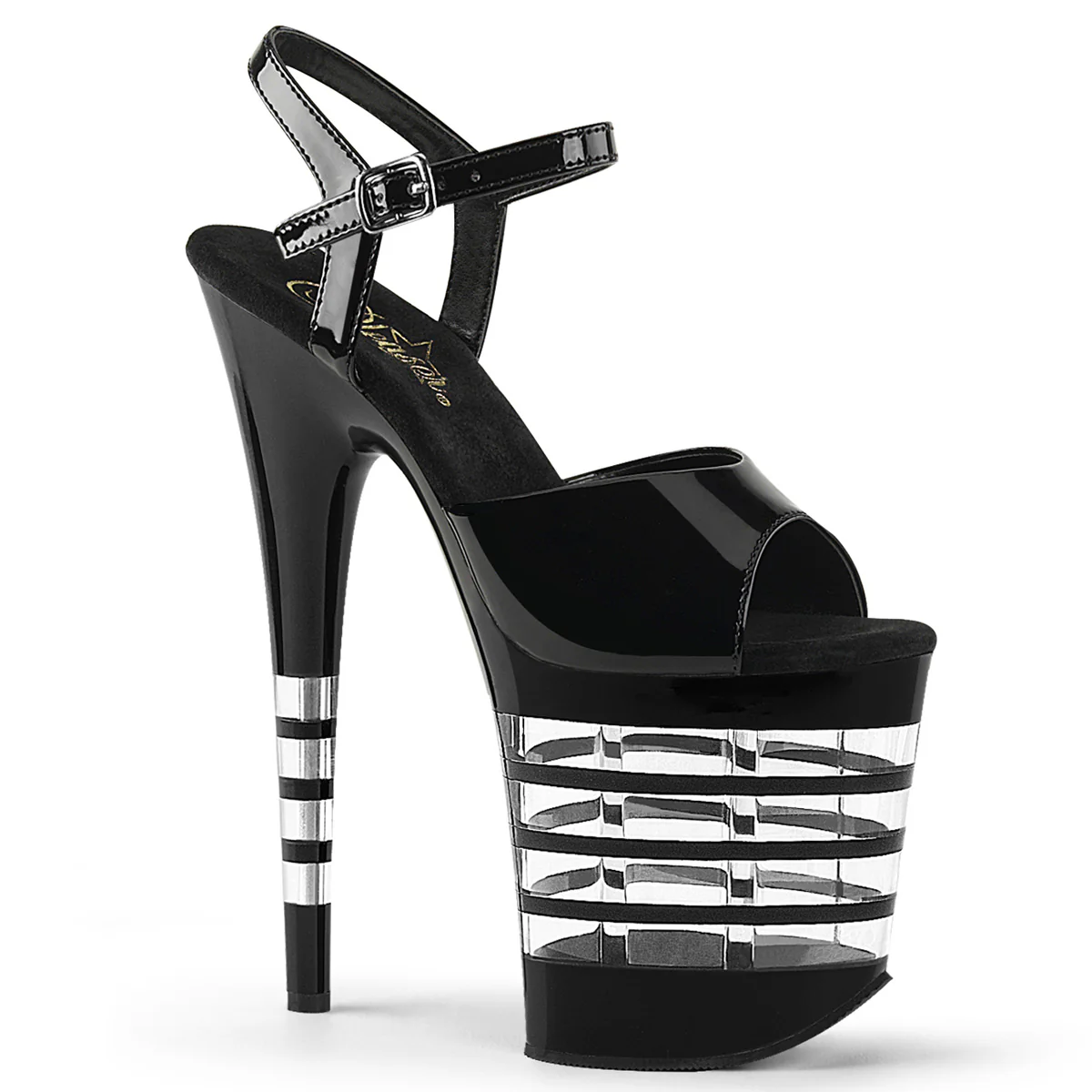 Black 8 Inch Lap Dancer Platform Shoes - Pleaser FLAMINGO-809LN - Image 6
