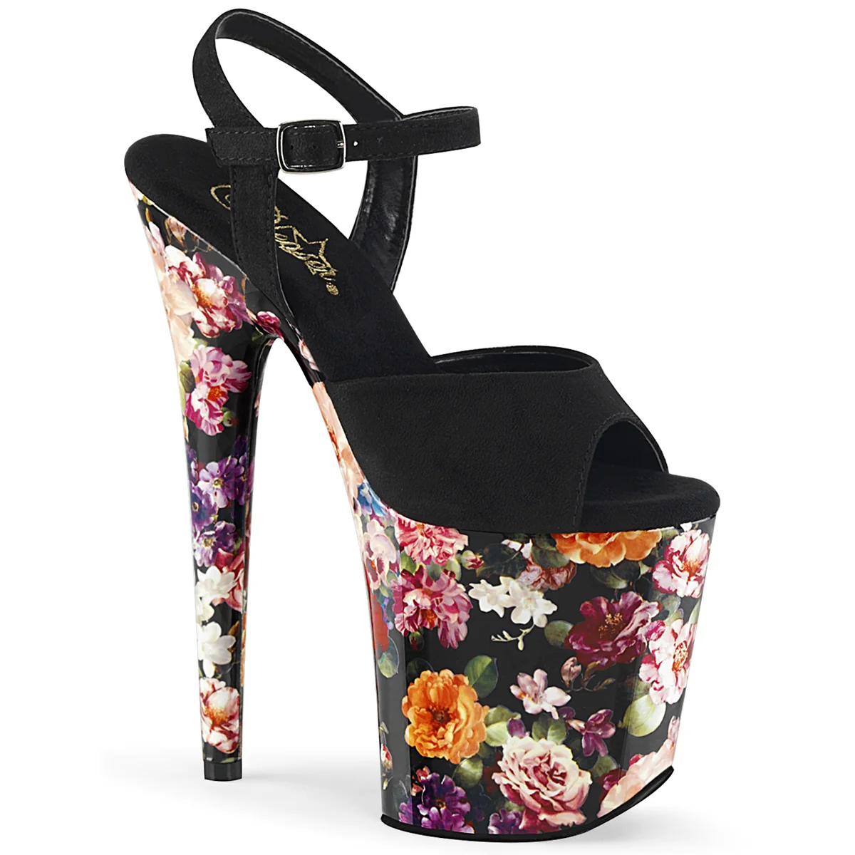 Black 8 Inch Pole Dance Platform Shoes -  Pleaser FLAMINGO-809WR - Image 6