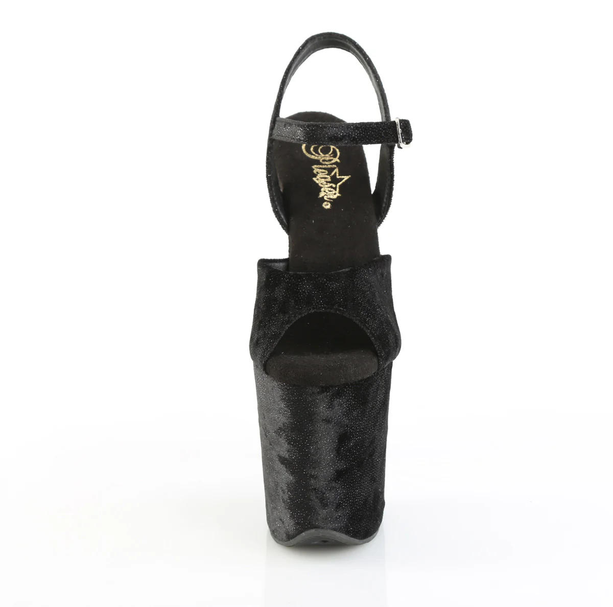 Black Fabric 8 Inch Dancer Platform Platform Shoes - Pleaser FLAMINGO-809WR - Image 3
