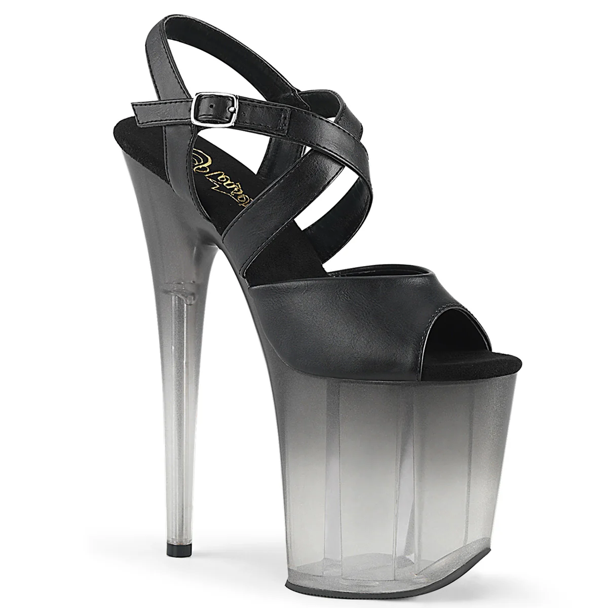 Black 8 Inch Strippers Platform Shoes - Pleaser FLAMINGO-822T