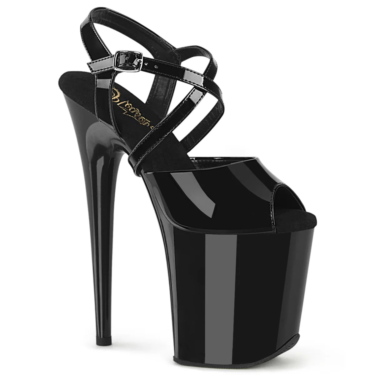 Black 8 Inch Exotic Dancing Platform Shoes -  Pleaser FLAMINGO-824
