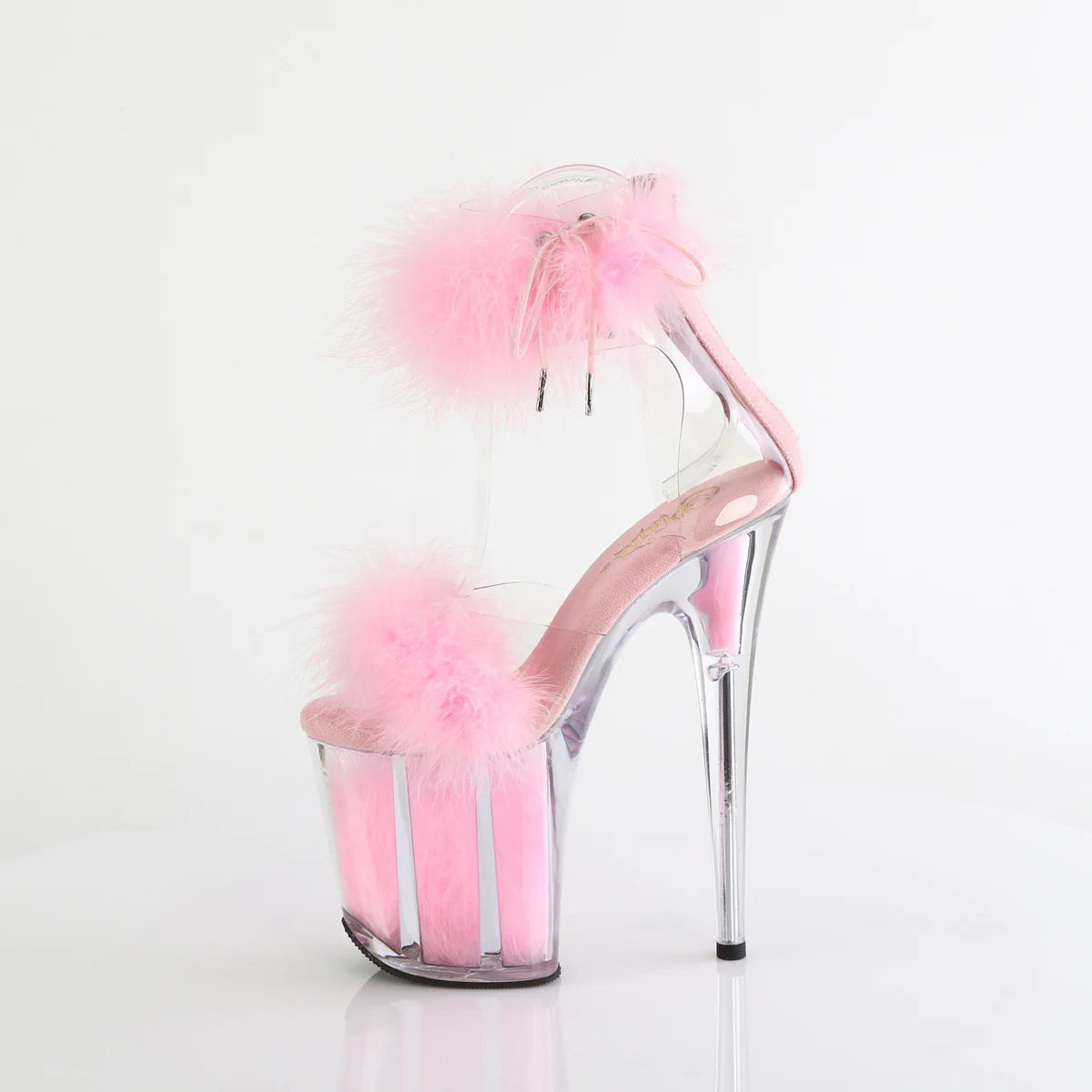 Baby Pink 8 Inch Pole Dancing Platform Shoes -  Pleaser FLAMINGO-824F - Image 3
