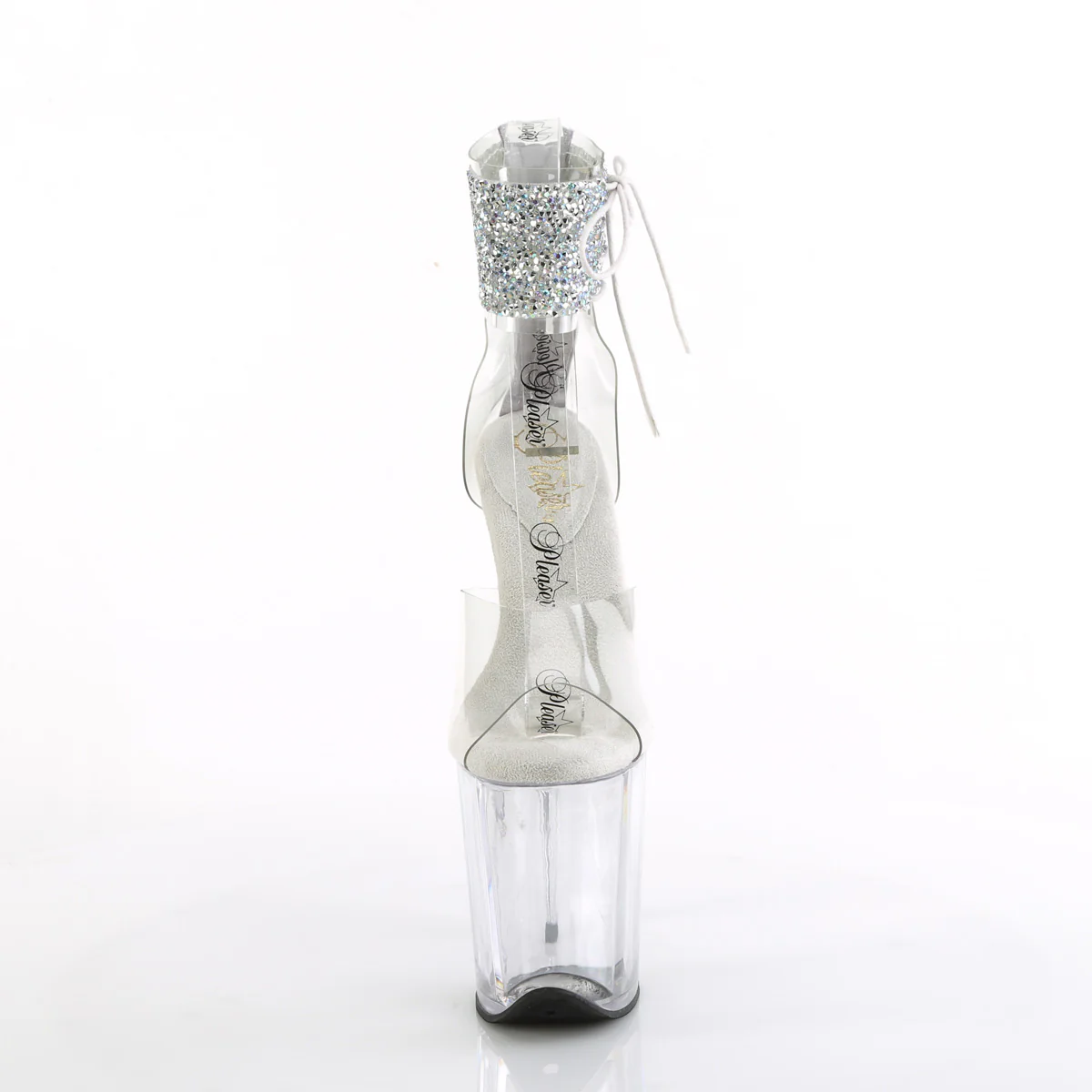 Clear 8 Inch Platform Sexy  Pole Heels -  Pleaser FLAMINGO-824RS-02 - Image 2